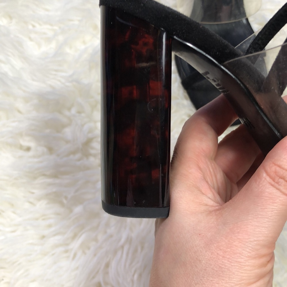 Zara Clear Strap Tortoise Shell Block Heel Sandals - Picture 9 of 14